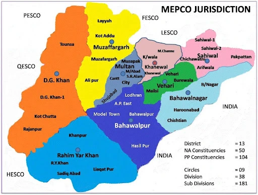 Areas Under MEPCO